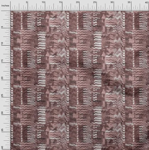 Vista 3 de oneOone Tela de algodón flexible marrón vestido de tela tela tela impresa por The Yard 40 pulgadas de ancho -L18