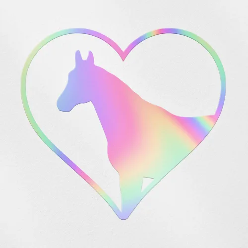 Vista 13 de Calcomanías transparentes de corazón de caballo 2 (azul azul) calcomanías de vinilo impermeables de primera calidad para laptop, accesorio