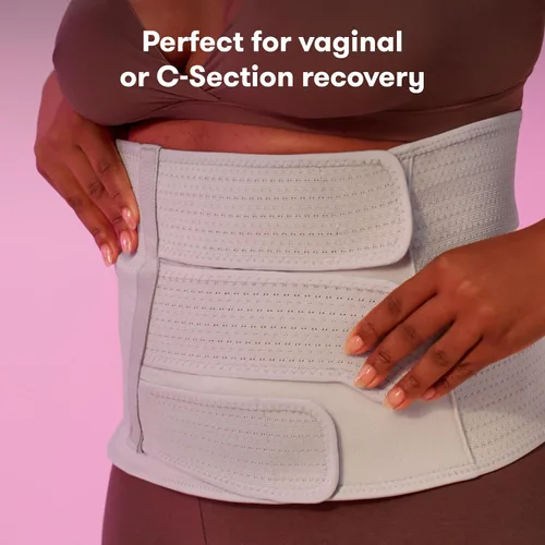 Vista 3 de Frida Mom Faja para vientre, esenciales posparto para recuperación natural y de cesárea, envoltura de compresión ajustable, soporte para después