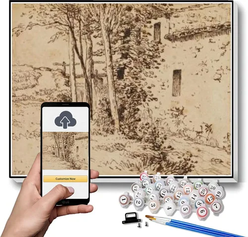 Vista 15 de Kits de pintura por números para adultos y niños La tentación de San Antonio Pintura por Jean-Francois Millet DIY Pintura al óleo por números Kits