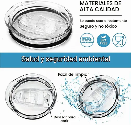 Vista 5 de Compatible con tapas Yeti de 20 onzas, tapa de reemplazo de 10 onzas Lowball, tapa de taza de 10 onzas, tapa de vaso Ozark Trail y otras tapas