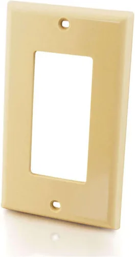 Vista 3 de C2G 03721 Placa de pared Keystone de dos puertos, color blanco