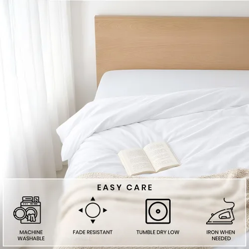 Vista 6 de Kotton Culture - Funda de edredón de microfibra prelavada de 1 pieza, tamaño individual, ropa de cama ultrasuave, ligera y transpirable, cierre
