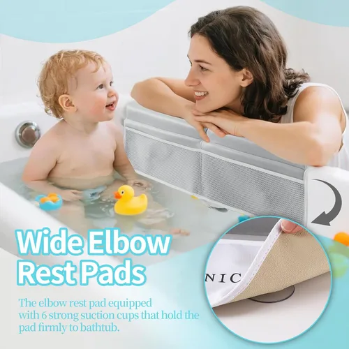 Vista 4 de Almohadilla de descanso para rodillas y codos para padres de baño pequeños, almohadilla extra gruesa para niños