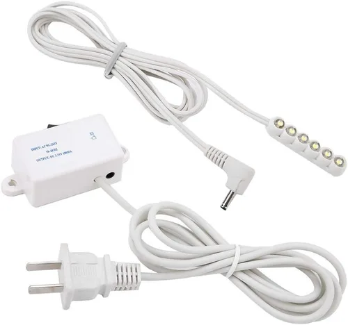 Vista 6 de Luz para máquina de coser, luz LED de costura blanca de 0.3 W, luz LED de costura de imán fuerte, luz de costura de aluminio para máquinas de coser