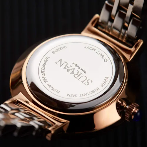 Vista 8 de SURVAN WatchDesigner Wrist Watches for Women Japanese Quartz Fashion Waterproof Womens Watch Crystal Dial Leather Strap Adjustable Bracelet Wrist