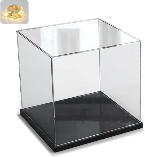 Vista 12 de Vitrina de acrílico transparente engrosada para coleccionables de Lego 75328 75976 Minifigure, caja transparente de autoensamblaje a prueba de polvo