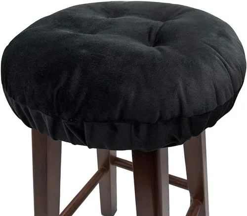 Vista 15 de Augld Paquete de 2 Cojines para Taburetes de Bar con Banda Elástica Cubierta de Taburete 12 Pulgadas Beige