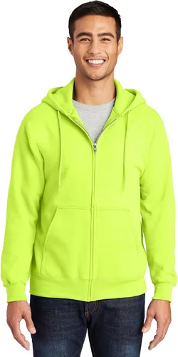 Vista 13 de Port & Company Sudadera con capucha de forro polar esencial alto con cremallera completa. PC90ZHT Ceniza