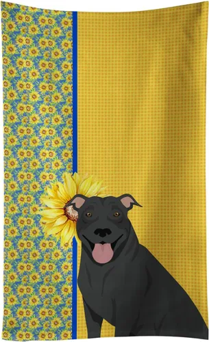 Vista 133 de Caroline's Treasures WDK5313KTWL - Toalla de cocina con diseño de girasoles de verano, color negro y tostado, Airedale Terrier, toalla de mano