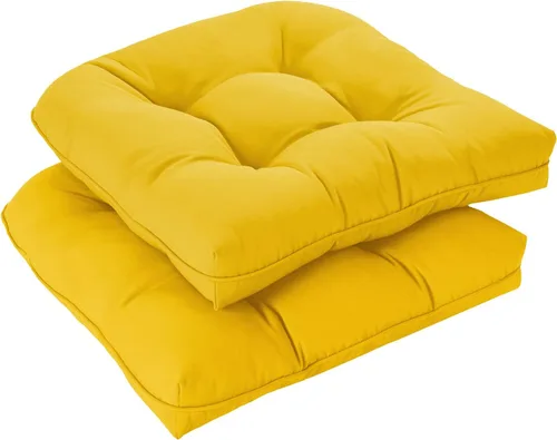 Vista 21 de downluxe Juego de 2 cojines para sillas de exterior para muebles de patio, cojines impermeables acolchados rellenos para muebles de patio, cojín