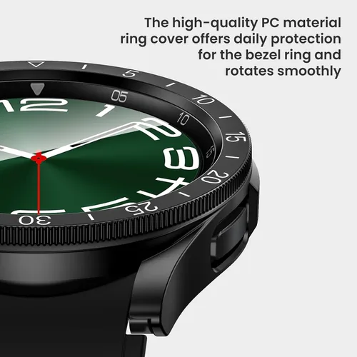 Vista 11 de Pack de [2+2+3] Goton 3 en 1 para Samsung Galaxy Watch 6 Classic de 47 mm, protector de pantalla de 3 piezas de vidrio templado HD anti-vaho + 2