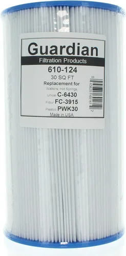 Vista 3 de Guardian Filtration Products Cartucho de filtro de spa 610-124-05 Paquete de cinco piezas de repuesto para Watkins HOT Spring C6430 UNICEL C-6430