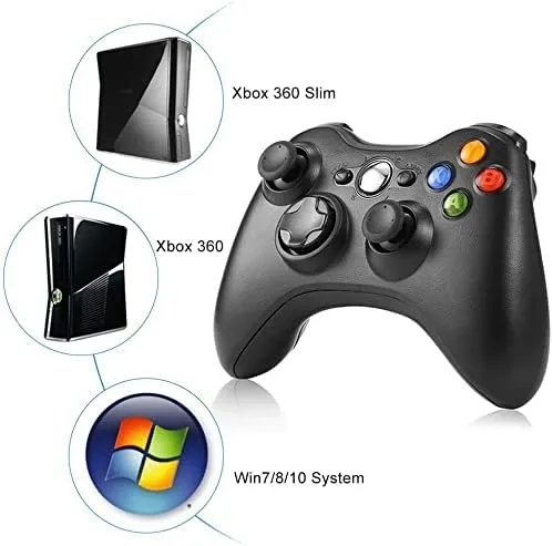 Vista 3 de YUDEG Xbox 360 Controlador inalámbrico Joystick Gampad para Xbox 360 PC Windows 7
