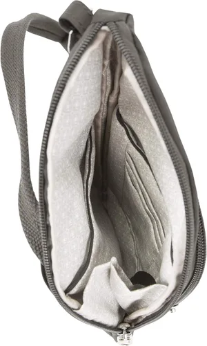 Vista 3 de Travelon Bolsa cruzada compacta antirrobo Essentials, Humo, Bolso bandolera