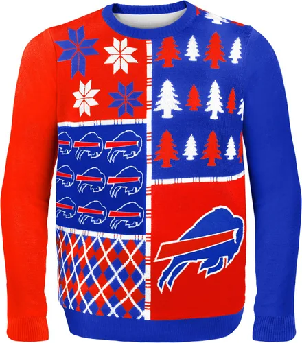 Vista 8 de FOCO NFL Unisex-Adult NFL Busy Block Ugly Sweater