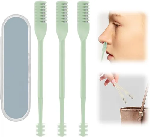 Vista 11 de Cortador de pelo nasal, 2026, nuevo recortador de vello de nariz para hombres y mujeres, herramienta de eliminación de vello manual portátil Beige