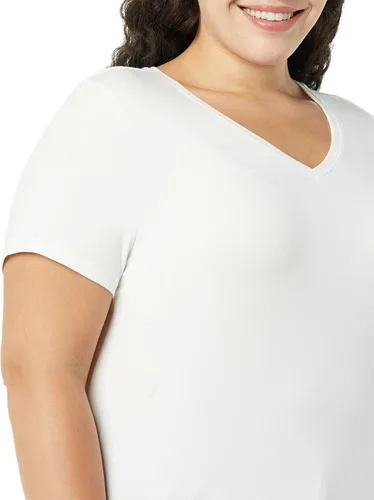 Vista 6 de Tienda Essentials Camiseta de manga corta con cuello en V para mujer, multipacks