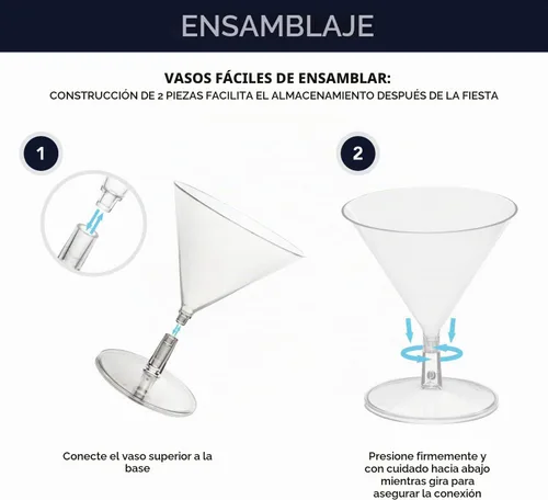 Vista 6 de Party Essentials Miniware - Vasos desechables de 2 onzas para aperitivos y postres de plástico pequeños, vasos de degustación de muestras de cóctel