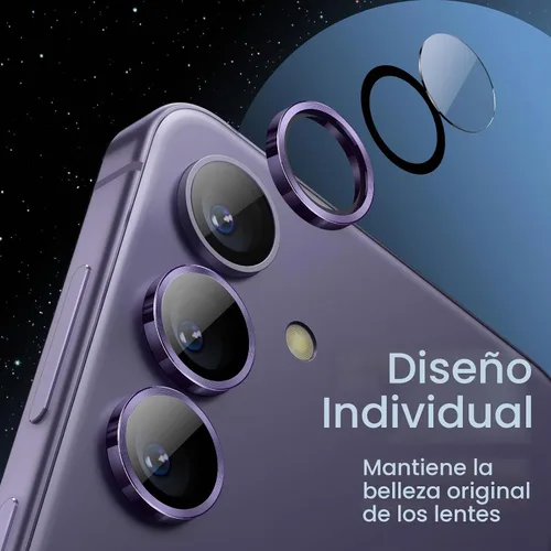 Vista 3 de JETech Protector de lente de cámara para Galaxy S24 Plus, violeta cobalto
