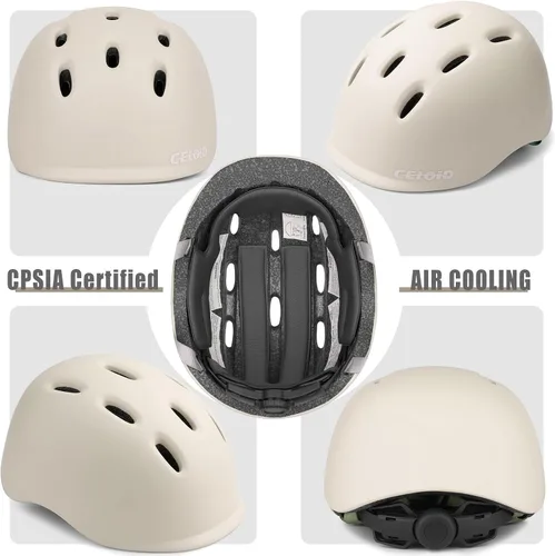 Vista 2 de Casco de bicicleta para niños, cascos para niños pequeños para edades 5-8-9-10-12-14-16 años, jóvenes niños y niñas, casco ajustable para niños