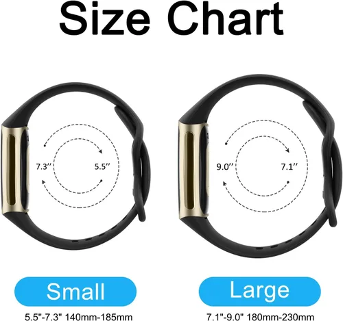 Vista 3 de Paquete de 2 bandas para Fitbit Charge 6 bandas para mujeres y hombres, correas clásicas suaves de repuesto para Fitbit Charge 5 Fitness & Health