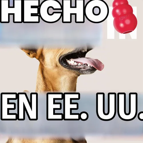 Vista 8 de Juguete masticable clásico Kong para perros - Juguete de buscar y masticar para perros - Capacidad para rellenar con premios y rebote errático