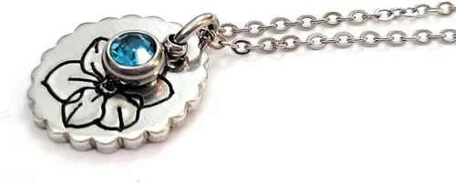 Vista 25 de Birth Month Flower and Birthstone Necklace