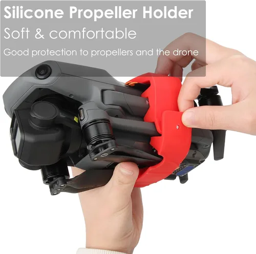 Vista 6 de XINANEE Soporte de hélice y cubierta de cardán para DJI Mavic 3 Pro Drone Accesorios - Tapa de lente Protector de sensor Soporte de correa