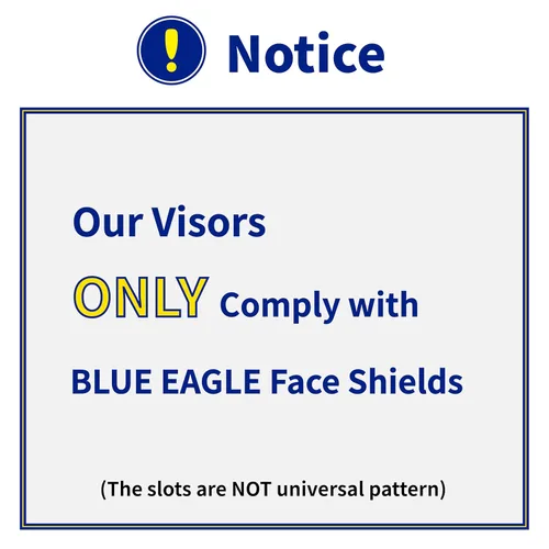 Vista 2 de Blue Eagle Viseras de repuesto para protector facial (FC48N) Transparente Sin bordes Policarbonato de grado de extrusión de alto impacto 3