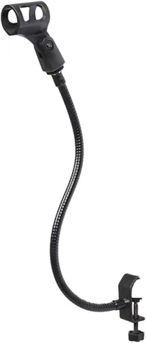 Vista 2 de Soporte de brazo para micrófono, soporte de micrófono de escritorio flexible de 13 pulgadas, micrófono grueso, escritorio resistente con abrazadera