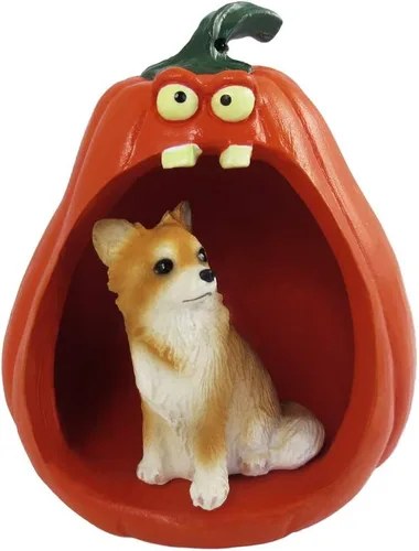 Vista 73 de Conversation Concepts Figura de Corgi galés de Halloween y calabaza Welsh Corgi Pembroke