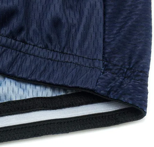 Vista 7 de XUNQI Jersey de ciclismo de manga corta reflectante con bolsa trasera con cremallera