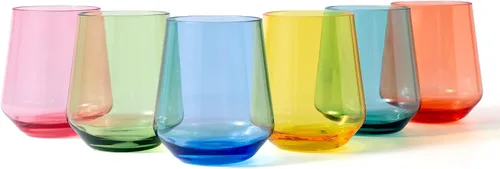 Vista 7 de KX-WARE Vasos de vino acrílicos irrompibles de 16 onzas sin tallo, vasos de plástico multiusos, juego de 6 vasos transparentes aptos
