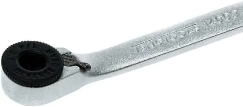 Vista 2 de Teng Tools Trinquete reversible de 1/4 de pulgada con impulsión hexagonal, mini brocas -1400B, color plateado