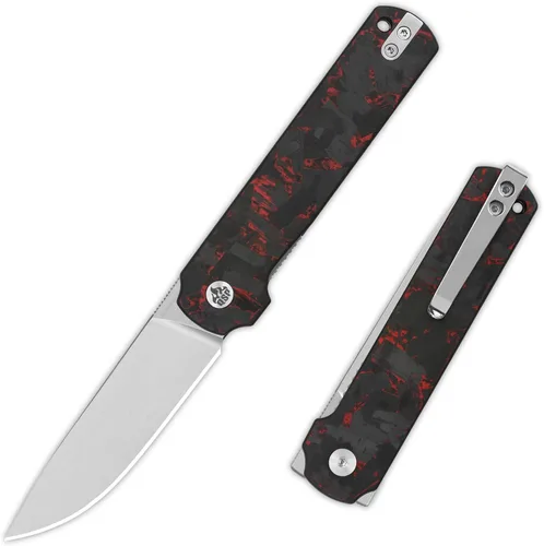 Vista 9 de QSP Lark - Cuchillo de bolsillo plegable, 3.15 pulgadas Sandvik 14C28N Negro
