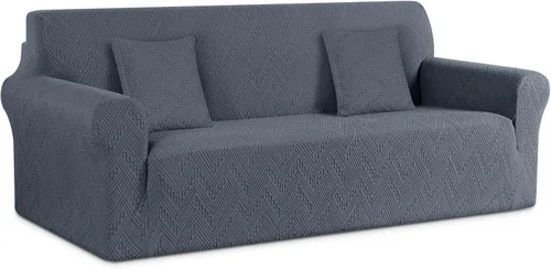 Vista 15 de Ruaozz Funda elástica para sofá de 1 pieza, fundas para sofá de 3 cojines, funda universal antideslizante para sofá, funda lavable de jacquard