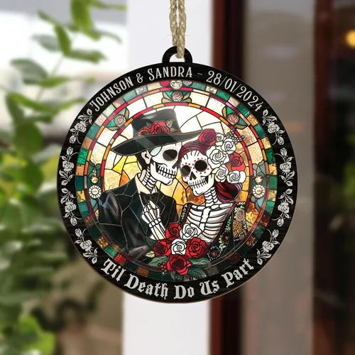 Vista 14 de Adorno personalizado de cerámica para parejas, adornos personalizados, regalo romántico de boda, regalo romántico para parejas, regalos de despedida