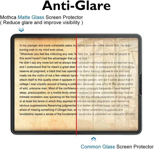 Vista 2 de Mothca Protector de pantalla de vidrio mate para iPad Pro de 12.9 pulgadas, 6ª/5ª/4ª/3ª generación (modelos 2022/2021/2020/2018), antirreflejos