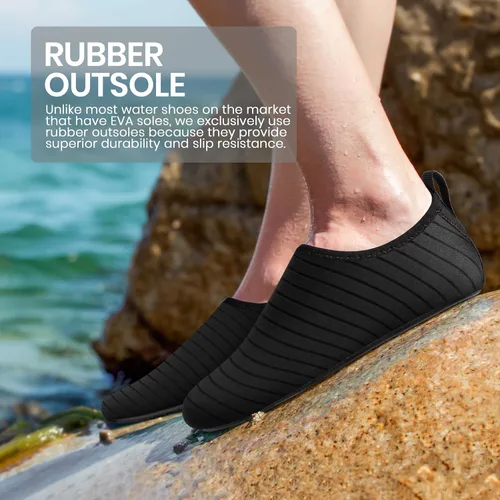 Vista 3 de SEEKWAY Zapatos de Agua para Hombre y Mujer Adultos, Medias Acuáticas de Secado Rápido, Antideslizantes, Descalzas para Playa, Natación, Río