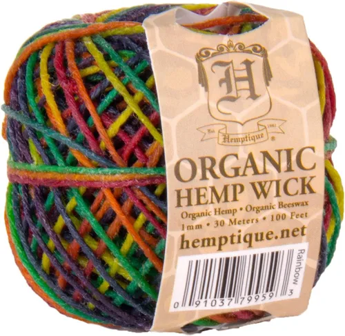 Vista 2 de Hemptique Bolas de mecha de cáñamo con cera de abejas de cáñamo (Natural, 20)