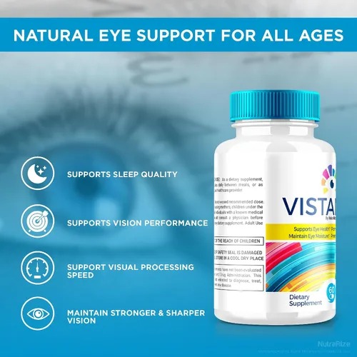 Vista 7 de NutraRize Cápsulas Vistamax, cuidado de los ojos totalmente natural y saludable, fórmula premium para los ojos, suplemento máximo para apoyar