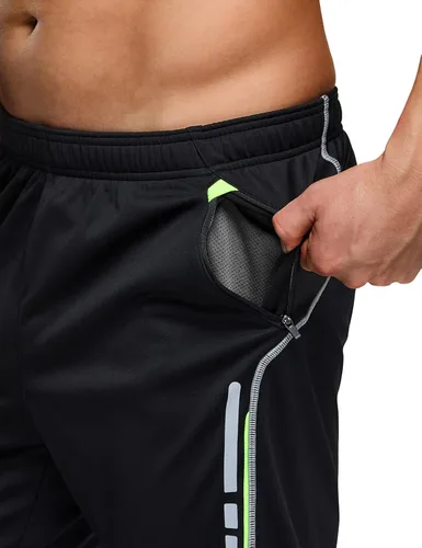 Vista 5 de TSLA Pantalones de ciclismo térmicos a prueba de viento para hombre, pantalones de ciclismo con forro polar, pantalones de ciclismo para exteriores