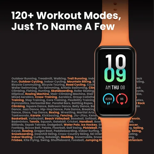 Vista 3 de Amazfit Band 7 - Monitor de actividad física, batería de 18 días, Alexa integrado, pantalla AMOLED 1.47 pulgadas, monitor de frecuencia cardíaca