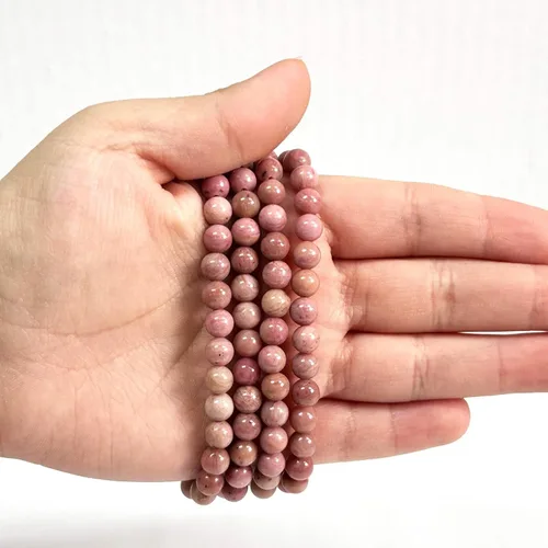 Vista 371 de Gem Avenue Handmade Round Bead Stretch Bracelet Unisex Natural Stone Beaded Jewelry for Men & Women, Elastic Wristband for Daily Wear