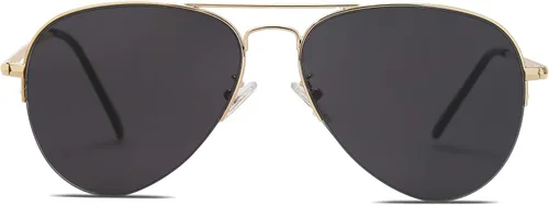 Vista 4 de SOJOS Gafas de sol para hombre y mujer marco de metal clásico sin borde SJ1106