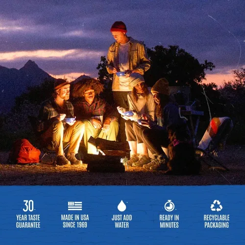 Vista 5 de Mountain House Lata de arroz y pollo #10 Alimentos liofilizados para mochileros y campamentos Alimentos de supervivencia y emergencia Sin