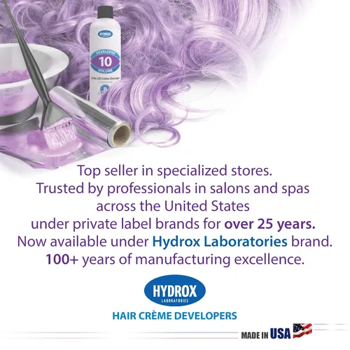 Vista 4 de Hydrox Desarrollador de crema de 10 volúmenes Gentle Lift, 16 onzas (individual)