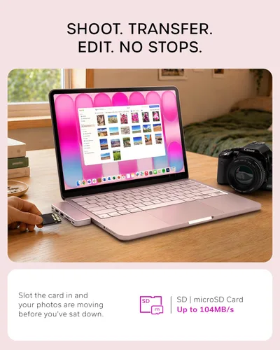 Vista 6 de Satechi Concentrador a presión USB-C 6 en 2, HDMI 4K/60Hz, para MacBook Neo, Blush