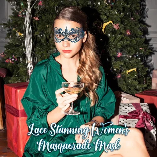 Vista 5 de Masquerade Mask For Women Lace Masquerade Masks for Masquerade Party, Proms, Venetian Party, Mardi Gras, Halloween & Cosplay